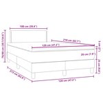 vidaXL Sommier à lattes de lit et matelas vert foncé 120x210cm velours