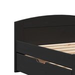 vidaXL Lit de jour avec 2 tiroirs sans matelas IRUN noir 90x200 cm