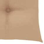 vidaXL Chaises de jardin avec coussins beige lot de 3 Bois teck massif