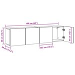vidaXL Meubles TV muraux 2 Pièces chêne artisanal 80x30x41 cm