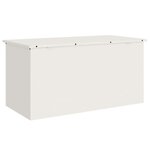vidaXL Boîte de Rangement Extérieure Blanc 100 x 50.5 x 50 cm