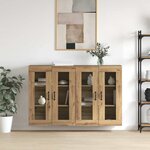 vidaXL Armoires Murailles 2 Pièces chêne artisanal 69 5 x 34 x 90 cm