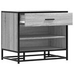 vidaXL Banc à chaussures sonoma gris bois d'ingénierie et métal