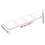 vidaXL Panneaux muraux 12 Pièces Gris clair 60x15 cm Velours 1 08 m²