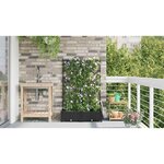vidaXL Pots de jardin Noir 80 x 40 x 126 cm Acier