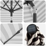 vidaXL Parasol de jardin avec lumières LED et base 230 x 230 cm