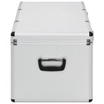 vidaXL Boîtes de rangement 3 Pièces Argenté Aluminium
