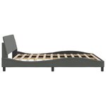 vidaXL Cadre de lit sans matelas gris foncé 180x200 cm tissu