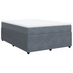 vidaXL Sommier à lattes de lit et matelas Gris foncé 140x200cm Velours