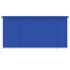 vidaXL Store roulant d'extérieur 300x140 cm Bleu PEHD