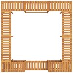 vidaXL Enclos Carré de Bain à Remous Extérieur Marron 250 x 250 cm