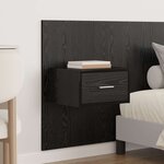 vidaXL Tête de lit avec armoire 3 Pièces Chêne noir Bois d'ingénierie