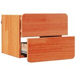 vidaXL Table de chevet Brun cire 39 x 34 x 33 cm Bois de pin massif