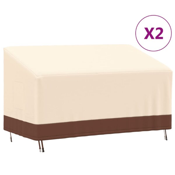 vidaXL Housses de banc 3 places 2 Pièces 159x84x56/81cm tissu oxford 600D