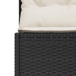 vidaXL Canapé de jardin avec coussins demi-rond noir résine tressée