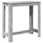 vidaXL Table de bar gris béton 102x50x103 5 cm bois d'ingénierie
