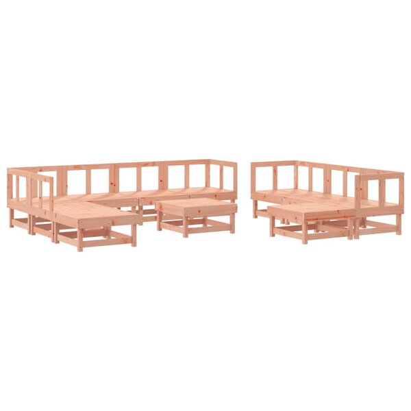 vidaXL Salon de jardin 11 Pièces bois massif douglas