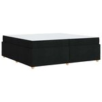 vidaXL Cadre de lit avec matelas avec matelas Noir 200 x 200 cm tissu
