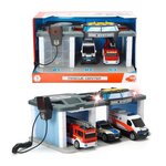 Dickie 203716015 - SOS Station de Sauvetage avec Police  Pompiers et Ambulance
