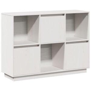 vidaXL Buffet Blanc 110 5x35x80 cm Bois massif de pin