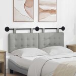 vidaXL Tête de lit suspendue Gris nuage tissu