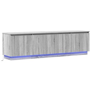 vidaXL Meuble TV avec LED Sonoma gris 180 x 38 x 49 cm
