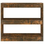 vidaXL Bibliothèque/Séparateur de pièce chêne fumé 80x30x72 cm