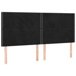 vidaXL Cadre de lit avec tête de lit Noir 160x200 cm Velours