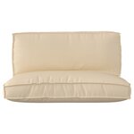 vidaXL Ensemble de coussins pour palettes de 2 pièces en tissu Oxford beige