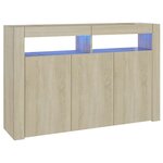 vidaXL Buffet avec lumières LED chêne sonoma 115 5x30x75 cm