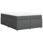 vidaXL Sommier à lattes de lit avec matelas Gris foncé 160x200cm Tissu