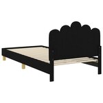 vidaXL Cadre de lit pour enfants avec tête de lit Noir 90 x 190 cm