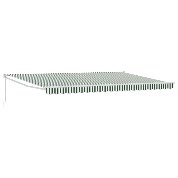 vidaXL Auvent Rétractable Vert et blanc 500 × 300 cm