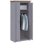vidaXL Garde-robe Gris 80x50x171 5 cm Pin massif Assortiment Panama