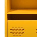 vidaXL Buffet jaune moutarde 68x39x73 5 cm acier laminé à froid