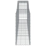 vidaXL Paniers à gabions arqués 6 Pièces 400x50x100/120 cm Fer galvanisé