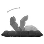 vidaXL Chaise pliable de sol Noir Tissu