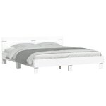 vidaXL Cadre de lit sans matelas blanc 200x200 cm