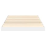 vidaXL Cadre de lit surélevé Blanc 76 5 x 200 cm Bois d'ingénierie