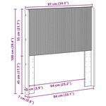 vidaXL Tête de lit Gris béton Bois d'ingénierie