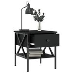vidaXL Table de chevet noir 40x42x45 cm bois d’ingénierie