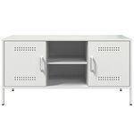 vidaXL Meuble TV blanc 100 5x39x50 5 cm acier