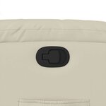 vidaXL Fauteuil inclinable Crème Similicuir