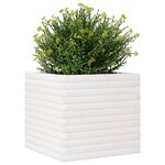 vidaXL Jardinière blanc 50x50x45 5 cm bois de pin massif
