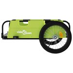 vidaXL Remorque de vélo vert tissu oxford et fer