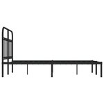 vidaXL Cadre de lit métal sans matelas avec tête de lit noir 120x190cm