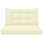 vidaXL Coussin de canapé d'extérieur 2 Pièces Crème Polyester