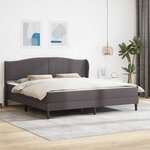 vidaXL Cadre de lit avec tête de lit Gris 200 x 200 cm Simili cuir