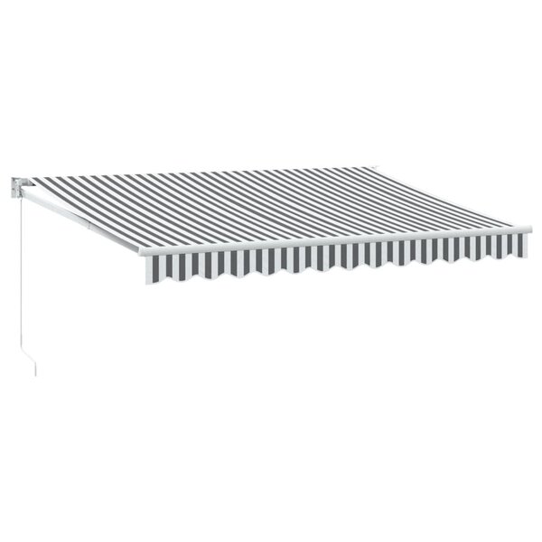 vidaXL Auvent rétractable anthracite et blanc 3 5x2 5m tissu/aluminium