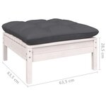 vidaXL Salon de jardin 3 Pièces avec coussins anthracite bois de pin